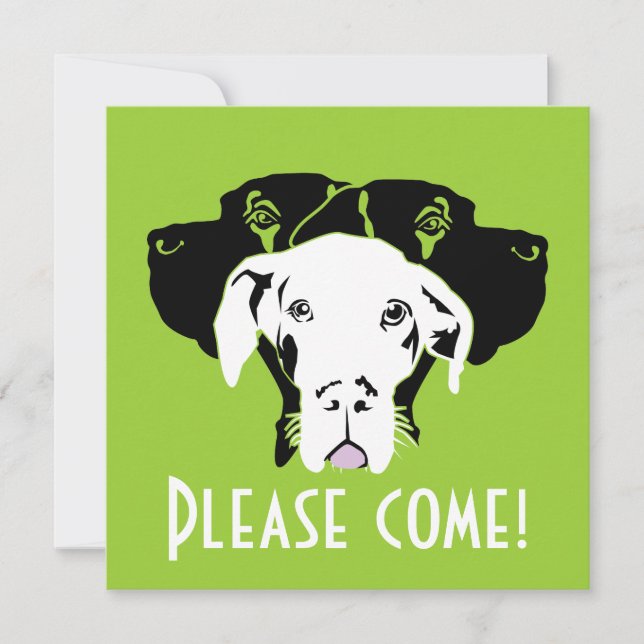 Convites Sweat Great Dane Faces | Doggenhaus (Frente)