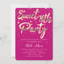 Sweet 16º Instant Download Pink Dourado Confetti