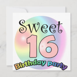 Convites Sweet 16 birthday invitation Custom