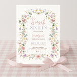 Convites Sweet 16 Pastel Floral Meadow Birthday Party<br><div class="desc">Embraced in a harmonious palette of soft pastels—from gentle pinks and dreamy blushes to soothing lavenders, cheerful yellows, and serene blues—our Sweet 16 invitation is a beautiful tribute to this unforgettable milestone. Let it set the tone for a celebration filled with joy, laughter, and the excitement of stepping into a...</div>