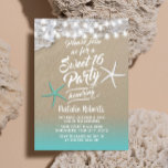 Convites Sweet 16 Tropical Summer Beach Starfish<br><div class="desc">Starfish Tropical Summer Beach Doce 16 Convites.</div>