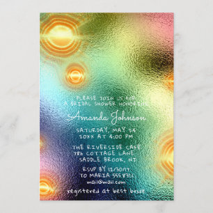 Convites Sweet 16th Holograph Futurística Rainbow Spark