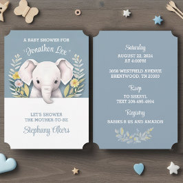 Convites Sweet Baby Elephant
