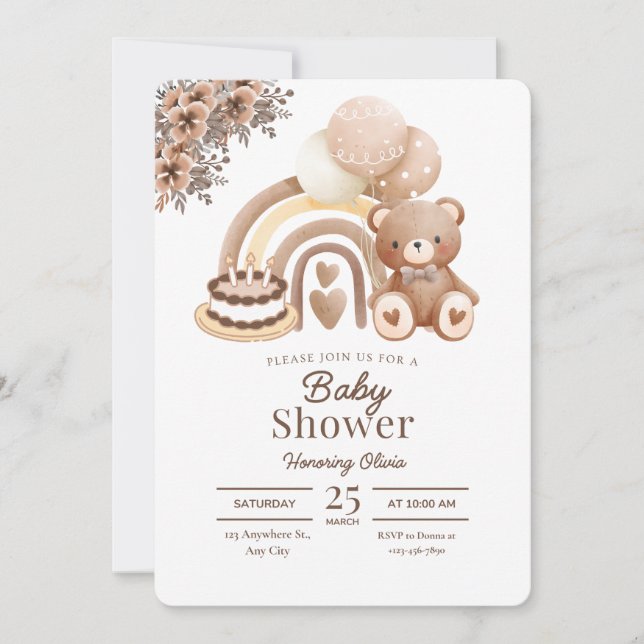 Convites Sweet Baby Moments Shower Invitation (Frente)