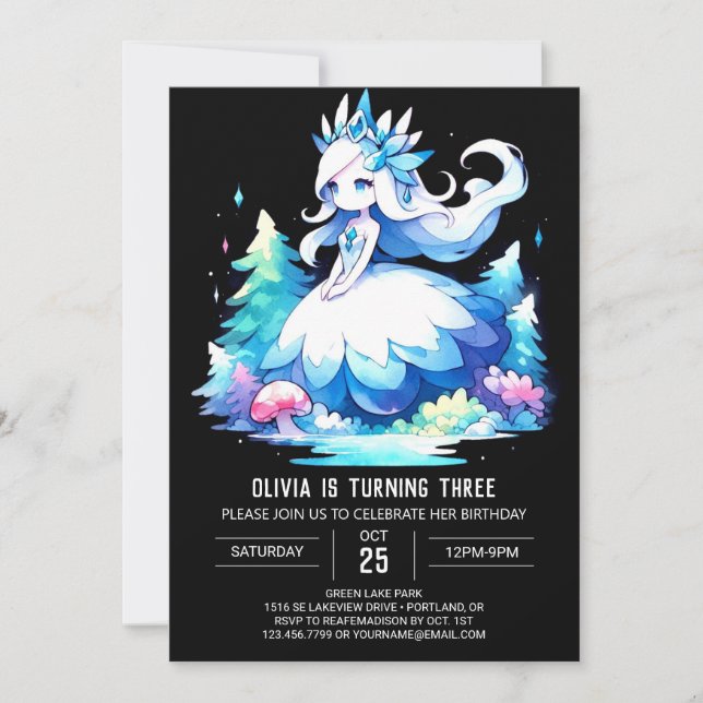 Convites Sweet Dreamy Princess Birthday (Frente)