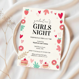 Convites Sweet Galentines Day Invitation Donut Treats