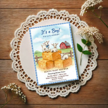 Sweet Goats Baby Shower Invitation