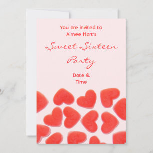 Convites Sweet Hearts Pink 'Sweet Friday party'