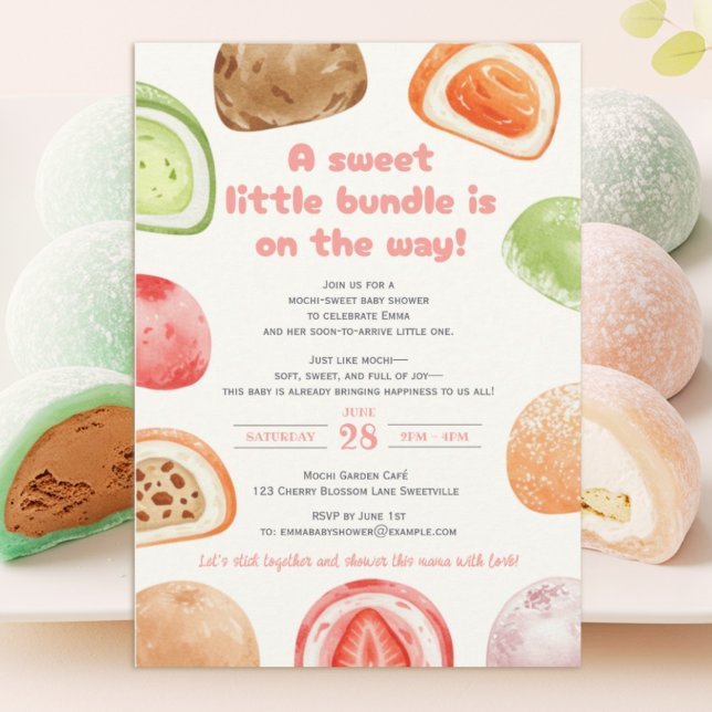 Convites Sweet like mochi, soft like a baby!-babyshower (Criador carregado)