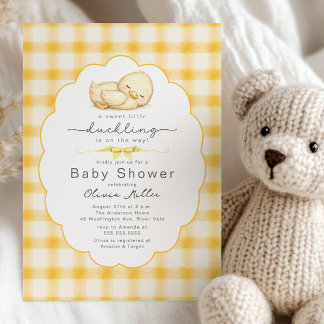 Convites Sweet Little Duckling Baby Shower Invitation