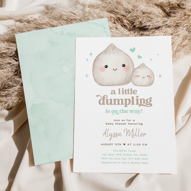 Convites Sweet Little Dumpling Gender Neutral Baby Shower (Criador carregado)
