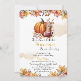 Convites Sweet Little pumpkin latte is on the way