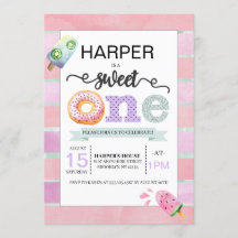 Sweet One First Birthday Invitation