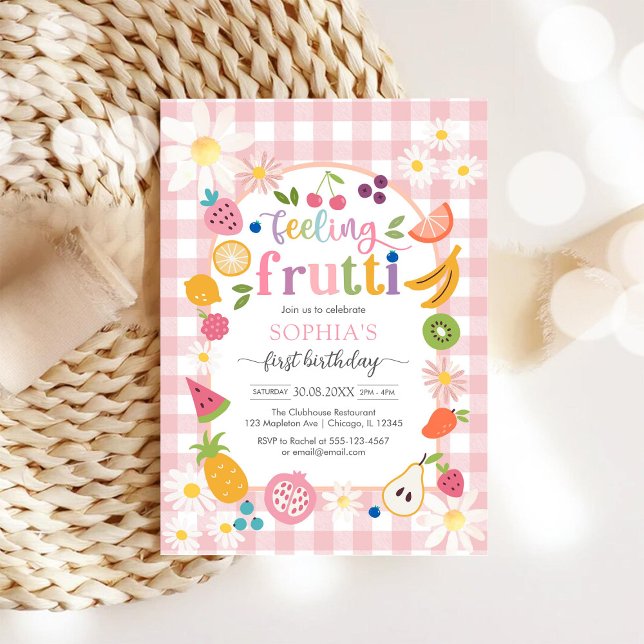 Convites Sweet One Fruit 1st Birthday Invitation (Criador carregado)