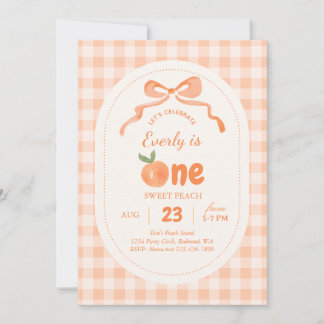 Convites Sweet Peach 1st Birthday Invitation