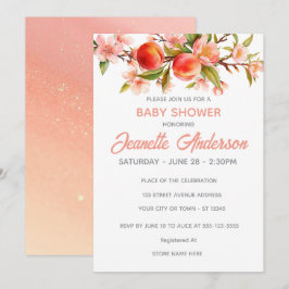 Convites Sweet Peach Orchard Baby Shower