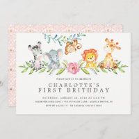 Sweet Safari Girls Aniversário