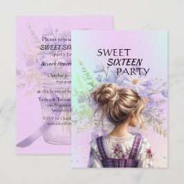 Convites Sweet Sixteen Daughter Birthday Invitation