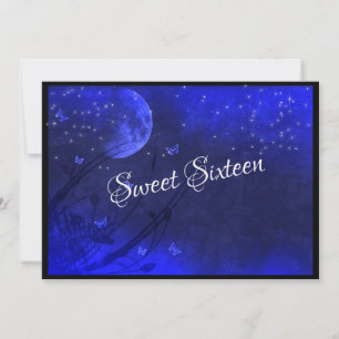 Convites Sweet Sixteen,Full Moon, Enchanted Evening