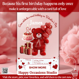 Convites Sweet Valentine’s Birthday Invite – 1st Birthday