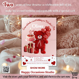 Convites Sweet Valentine’s Birthday Invite – 2nd Birthday