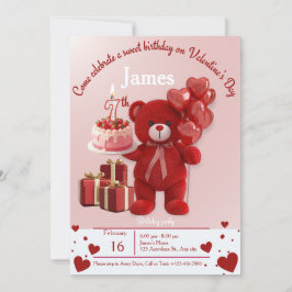 Convites Sweet Valentine’s Birthday Invite – 7th Birthday
