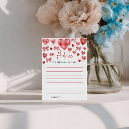 Convites Sweetheart Baby Shower Advice Card