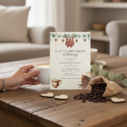Convites Sweetheart Coffee Brewing Baby Shower Invitation