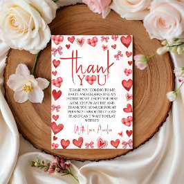 Convites Sweetheart First Birthday Thank You Card