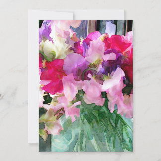 Convites Sweetpeas velhas e moídas em um jar