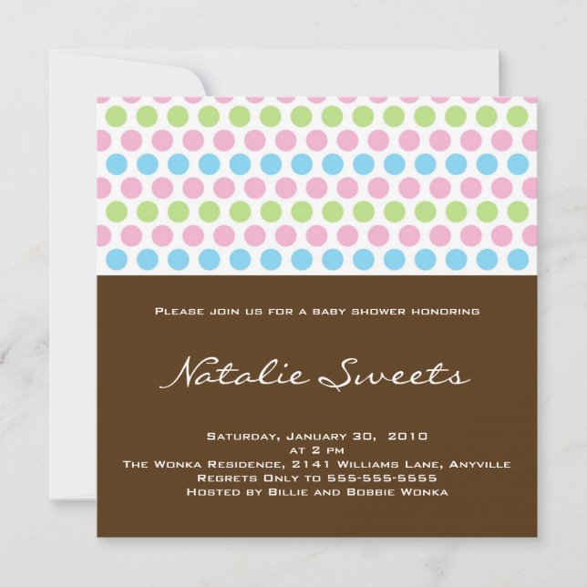 Convites Sweets Shoppe 5x5 (Frente)