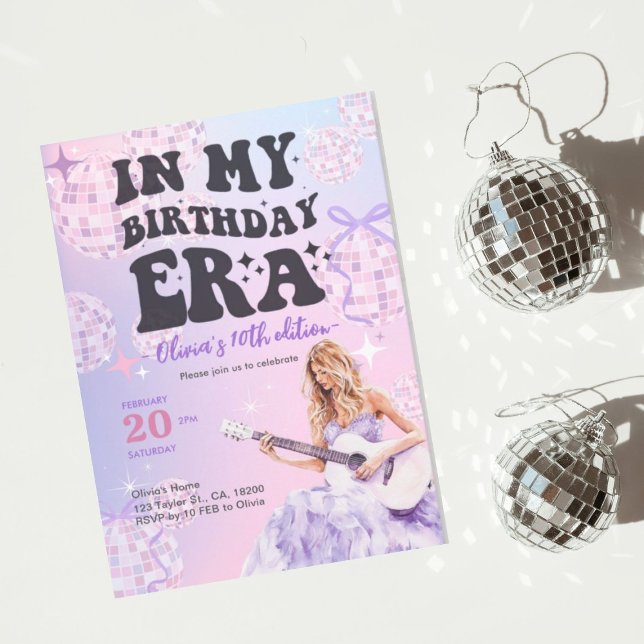 Convites Swiftie inspirada no meu aniversário de invit (Criador carregado)