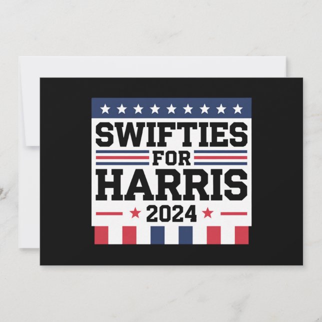 Convites Swifties para Kamala Harris 2024 Apoio à Votação (Frente)