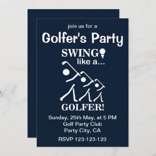 Convites Swing Como Uma Festa De Golfe