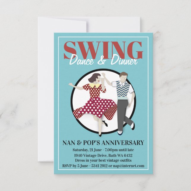 Convites Swing Dance (Frente)