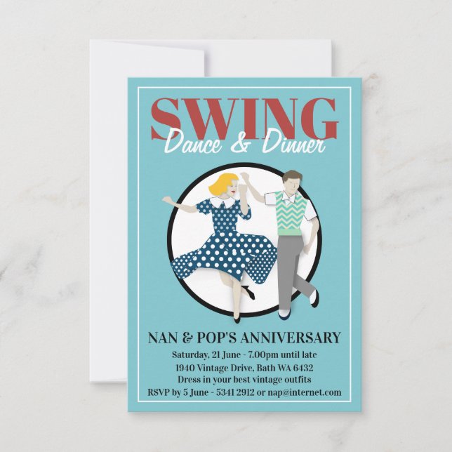 Convites Swing Dance (Frente)