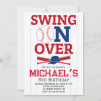 Swing On Over Softball Birthday