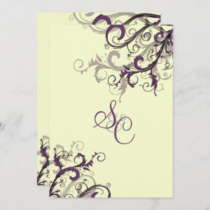 Convites SWIRLS DE PLUM PixDezines/plano de fundo de desati