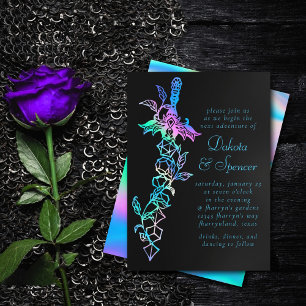 Convites Sword RPG Holo Sheen Fantasy Tabletop Gamer Dice