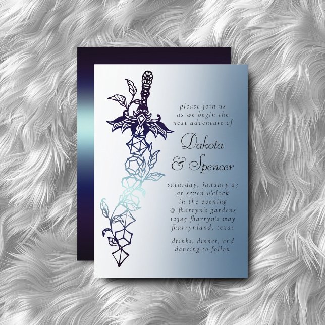 Convites Sword RPG | Marinho Sheen Fantasy Tabletop Gamer D (Criador carregado)