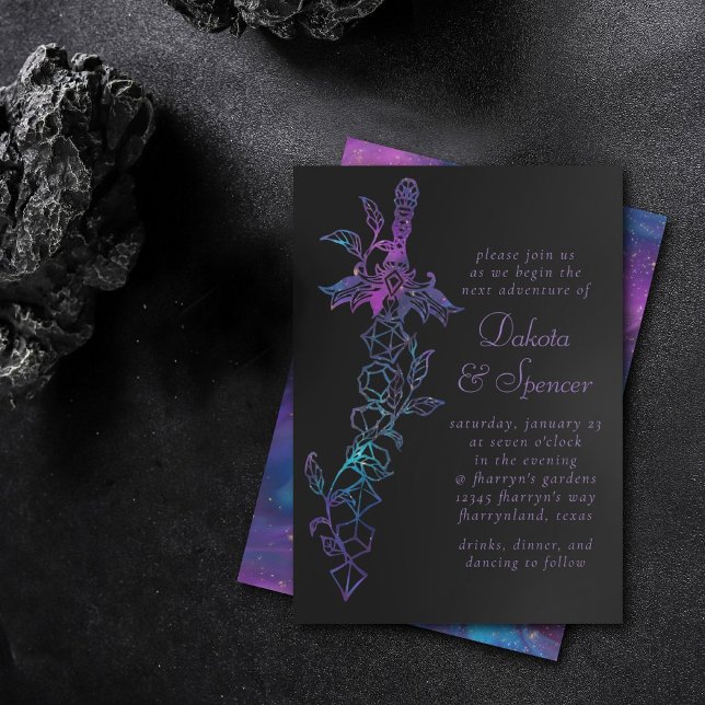 Convites Sword RPG | Nebula Fantasy Tabletop Gamer Dice (Criador carregado)