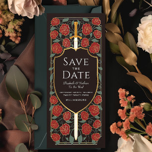 Convites Sword & Shield Medieval Fantasy Salve a Data