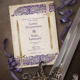 Convites Swords Celtic Wedding