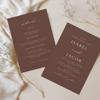 Convites SYDNEY Espresso - Todos em Um Casamento