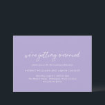 Convites Sydney Lavanda Modern Wedding<br><div class="desc">Convite de casamento moderno com um design tipográfico contemporâneo com "vamos nos casar" em tipografia elegante. Abaixo estão os detalhes de seu evento em um layout simples e mínimo. O tema de cor é roxo e pode ser alterado pela ferramenta de edição de design.</div>