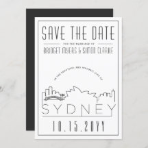 Sydney Wedding Deco Style Skyline Salve a Data