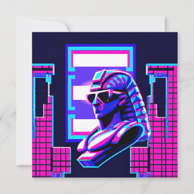 Convites Synthwave Pharaoh (Frente)