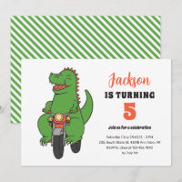 T-Rex Bike Cute Kids Dinossaur Aniversário
