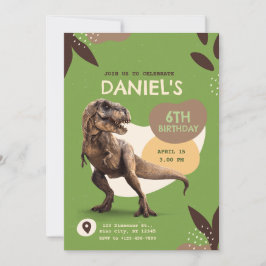 Convites T-Rex Dinosaur Birthday Party