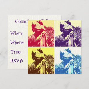 Convites T-Rex Pop Art